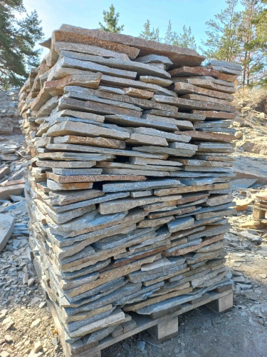 Плитняк златолит серебристый для цоколя, отмостки купить в Люберцах