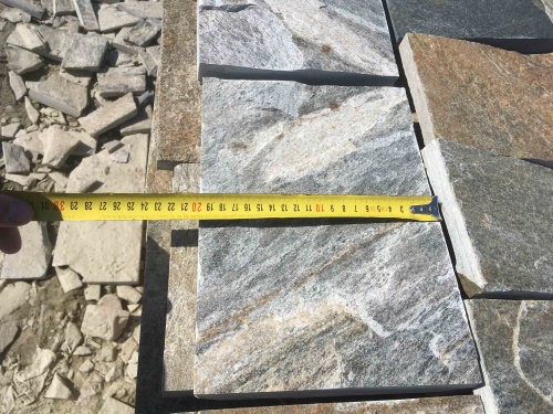 Плитка пилёная златолит Уральский для цоколя, отмостки купить в Люберцах